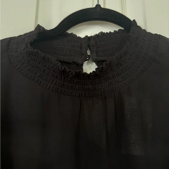 Torrid Black Ruffled Long Sleeve Blouse - Picture 3 of 4